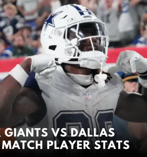 New York Giants vs Dallas Cowboys Match Player Stats